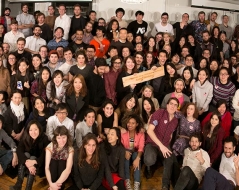 Winter 2014 panorama photo of ITP students